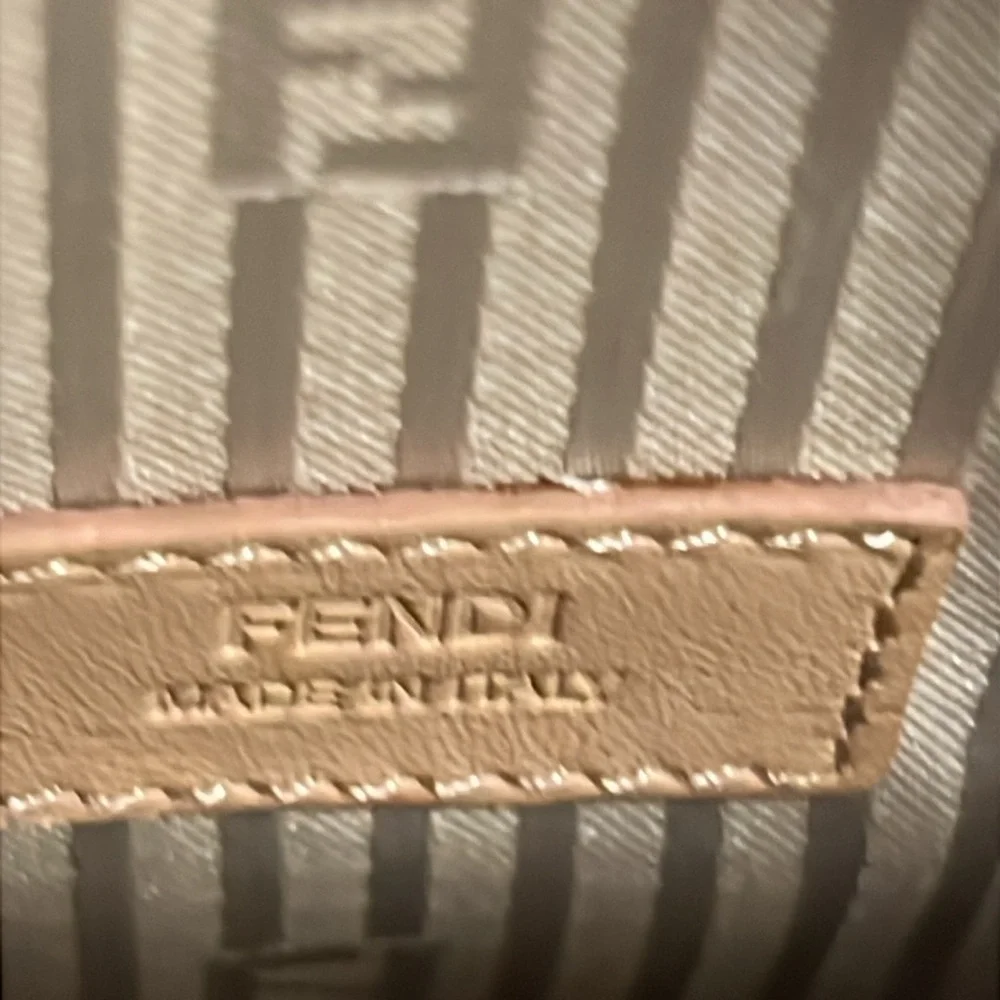 Fendi Quilted Tan Tablet Sleeve
